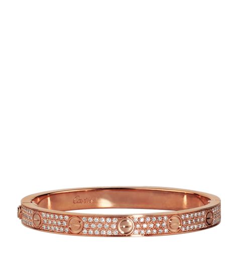 rose gold diamond cartier love bracelet|cartier rose gold bracelet price.